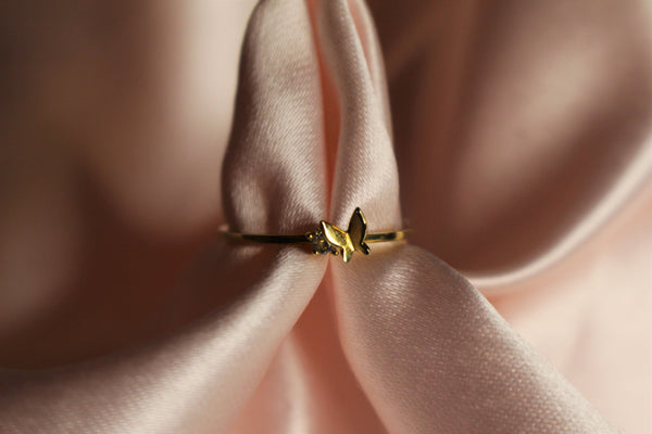 Butterfly gold ring