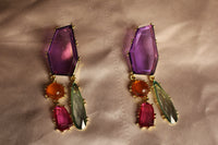 Crystal Purple Earrings