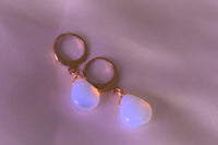 Moonstone hoop earrings